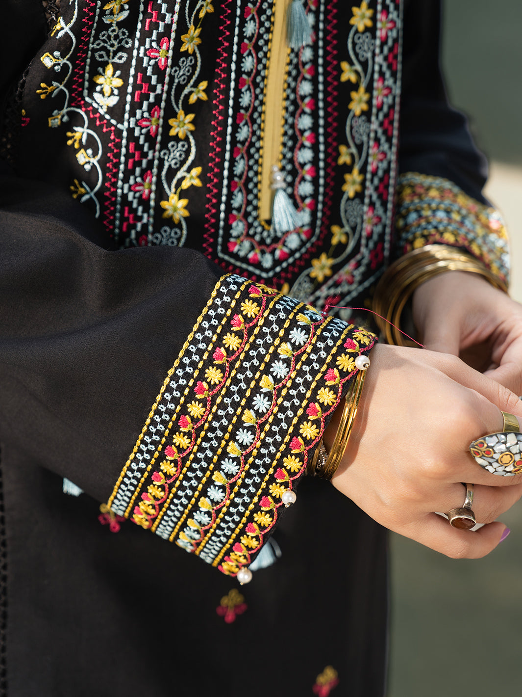 Hemstitch | The Garden Lawn | Night Jasmine - Ladies Clothes - Maria Faisal