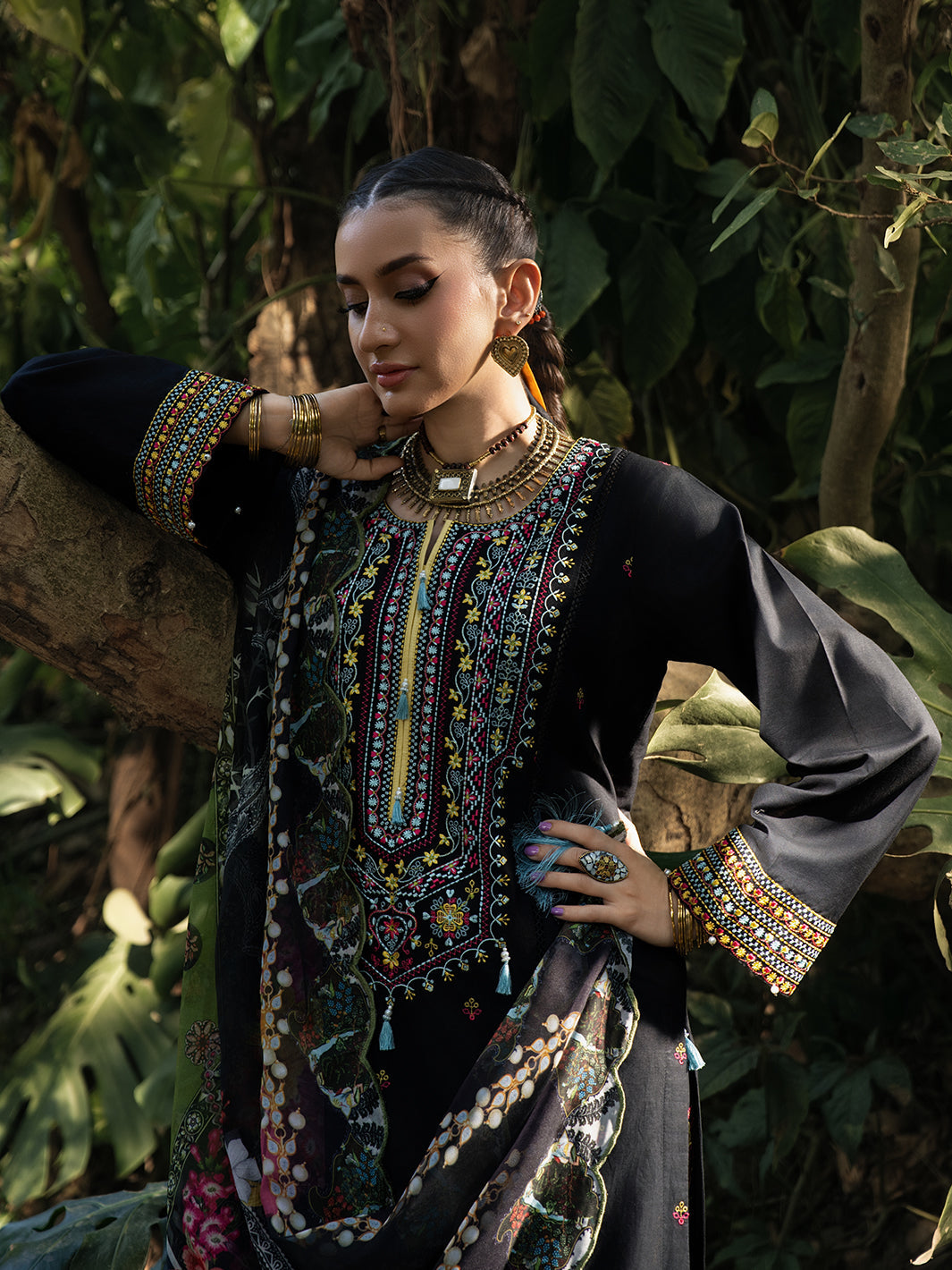 Hemstitch | The Garden Lawn | Night Jasmine - Ladies Clothes - Maria Faisal