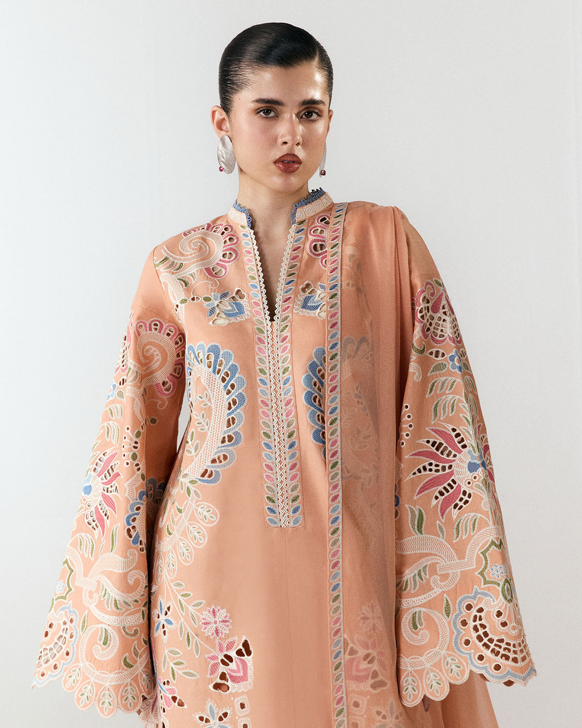 Jugnu | SS 26 Lawn | Nila - Luxury Dress - available at Maria Faisal in UK and USA.