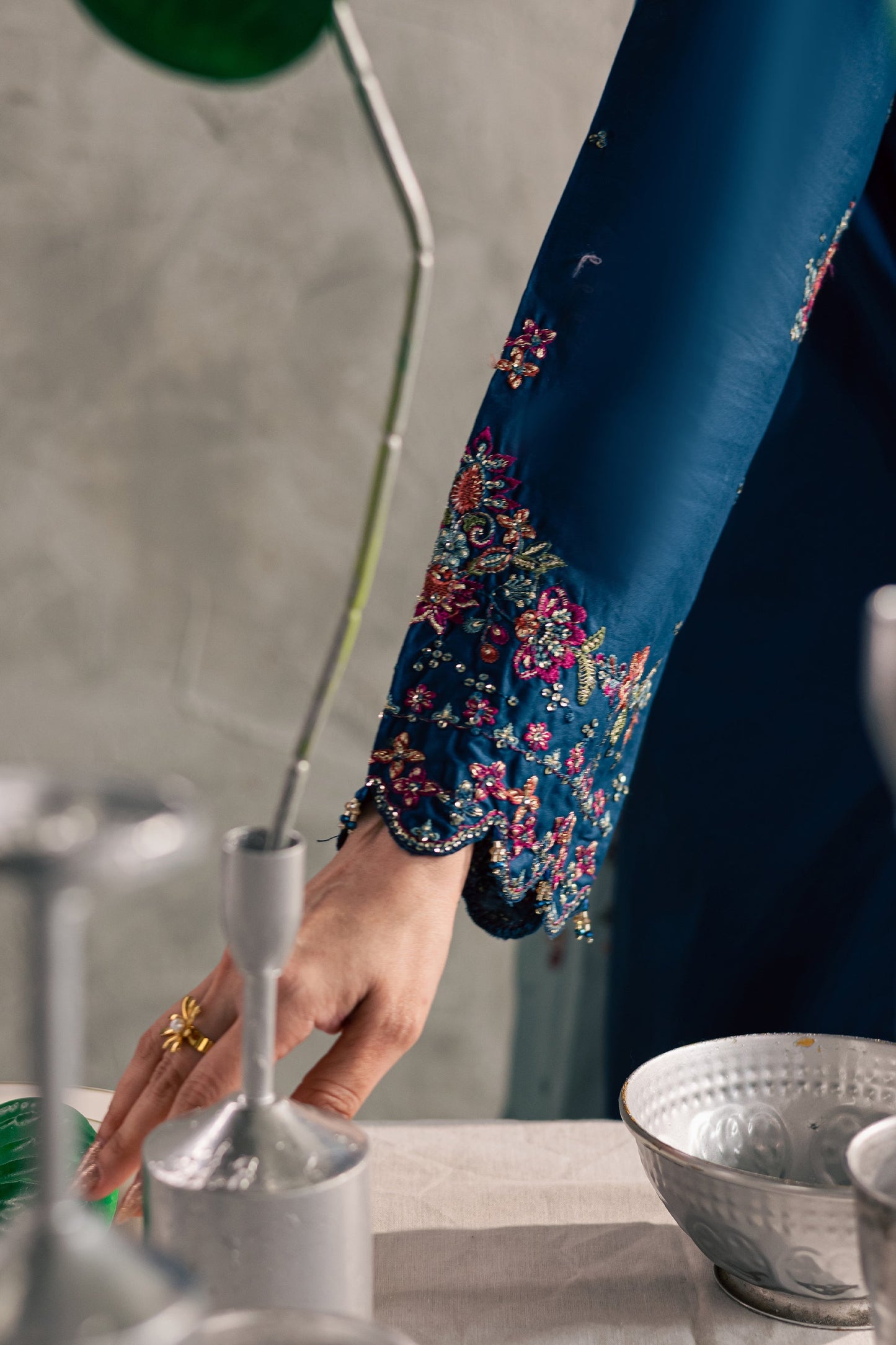 Batik | Festive Eid 26 | Nira - Luxury Dress - available at Maria Faisal in UK and USA.