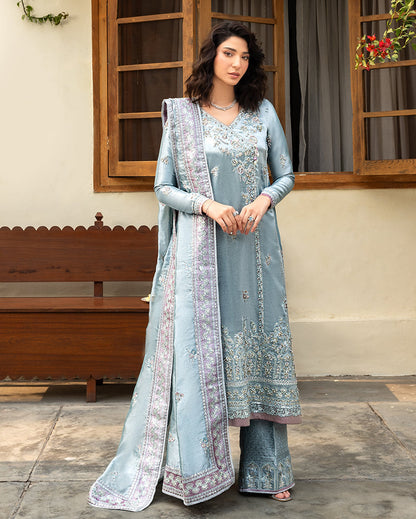 Mushq | Sunehri Lama Silk | Nissa - Formal Dress - available at Maria Faisal in UK and USA.