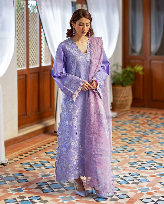 Mushq | Astoria Lawn 26 | Noctelle - Luxury Dress - available at Maria Faisal in UK and USA.