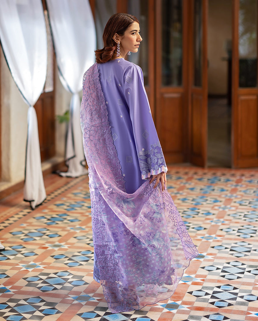 Mushq | Astoria Lawn 26 | Noctelle - Luxury Dress - available at Maria Faisal in UK and USA.