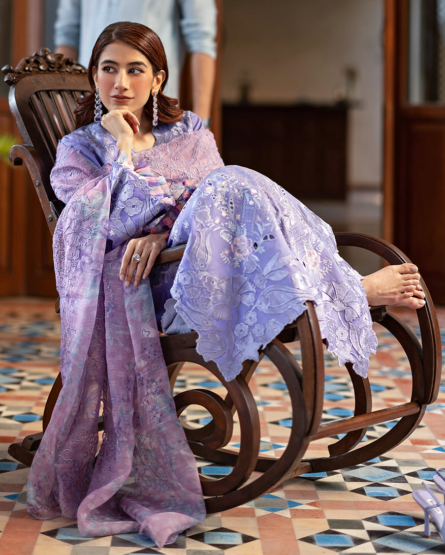 Mushq | Astoria Lawn 26 | Noctelle - Luxury Dress - available at Maria Faisal in UK and USA.
