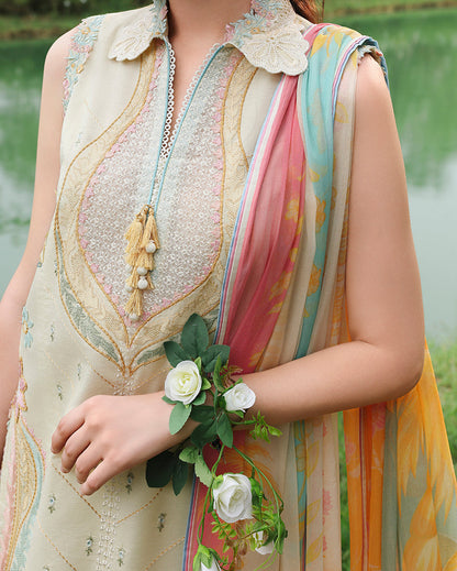 Mushq | The Secret Garden Lawn | Nocturne Flora - Luxury Dress - available at Maria Faisal in UK and USA.