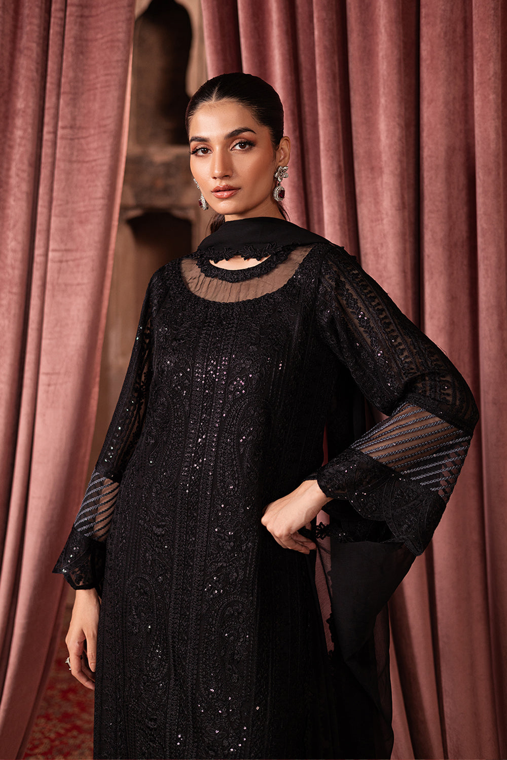 Azure | Luxe Formals | Noir Mystique - Ladies Clothes - Maria Faisal