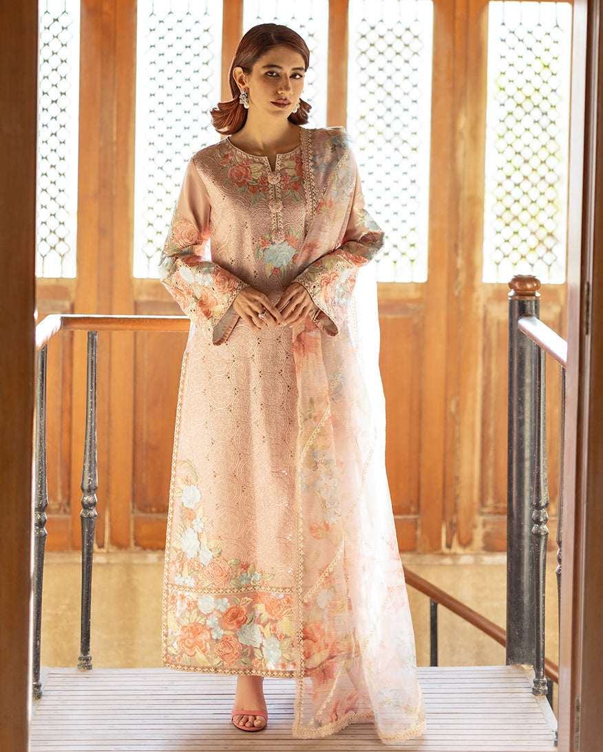Mushq | Astoria Lawn 26 | Norah - Luxury Dress - available at Maria Faisal in UK and USA.