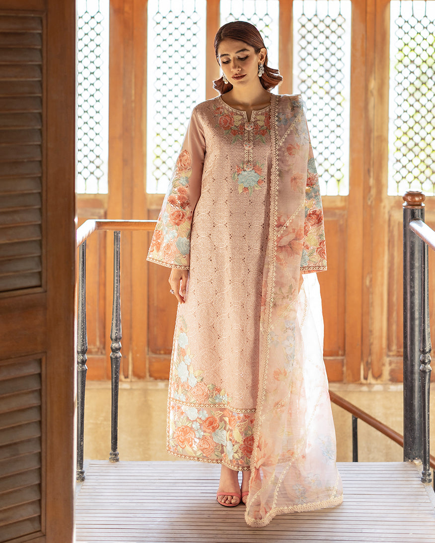 Mushq | Astoria Lawn 26 | Norah - Luxury Dress - available at Maria Faisal in UK and USA.