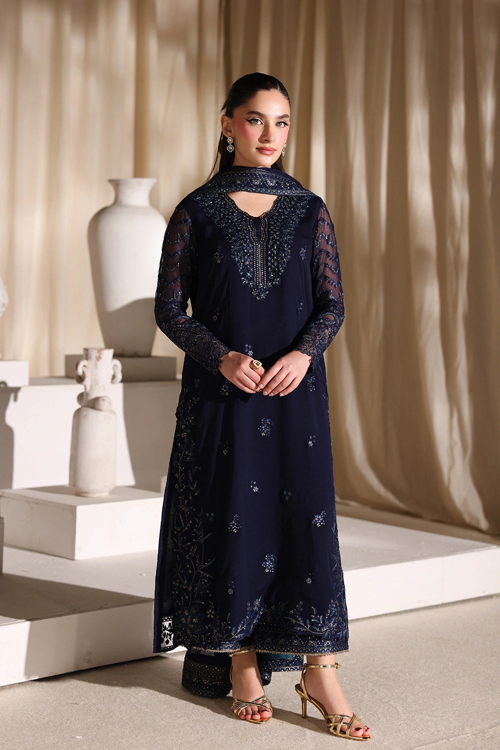Azure | Azure Luxe | Nova Night - Luxury Dress - available at Maria Faisal in UK and USA.