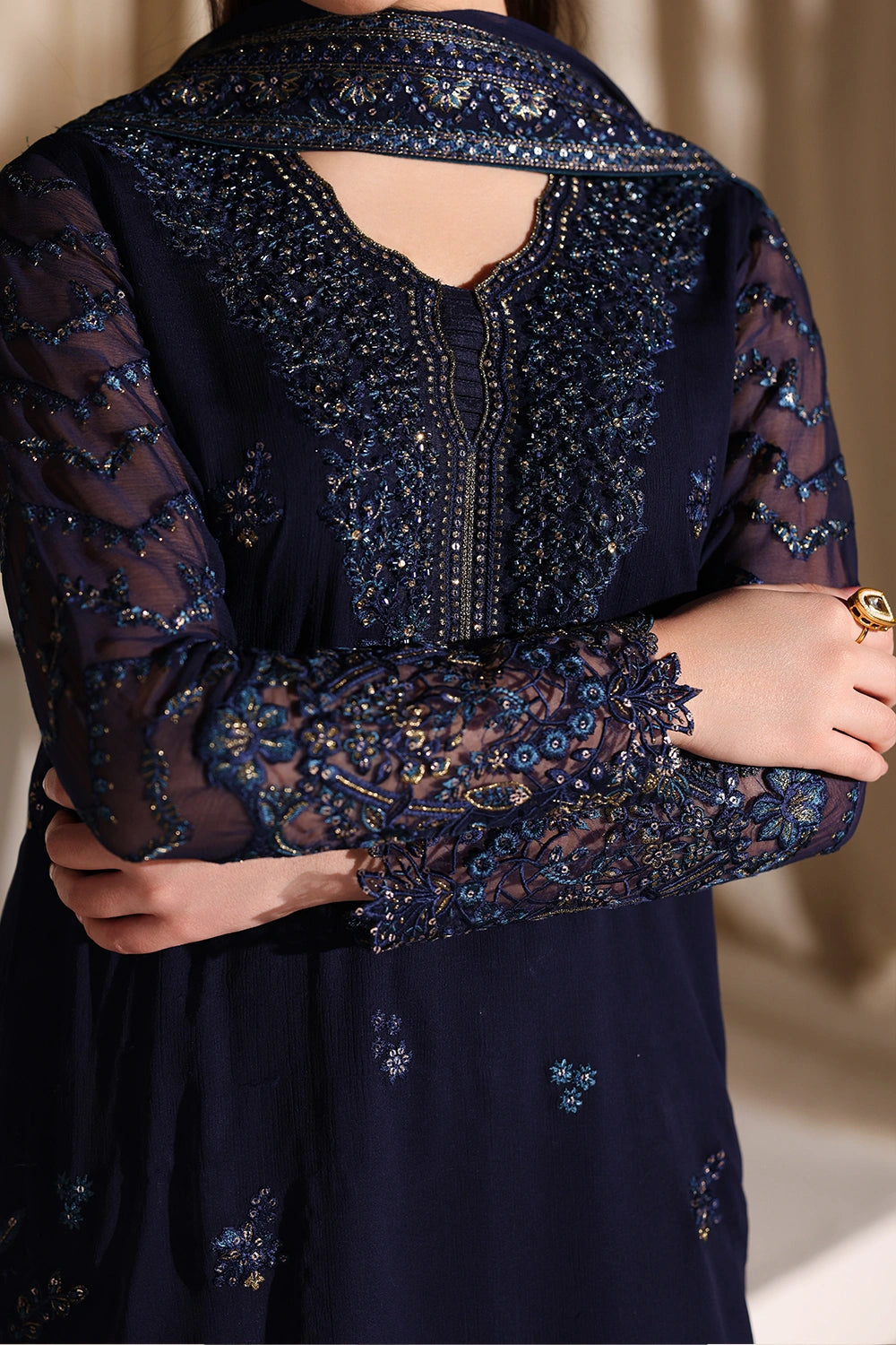 Azure | Azure Luxe | Nova Night - Luxury Dress - available at Maria Faisal in UK and USA.