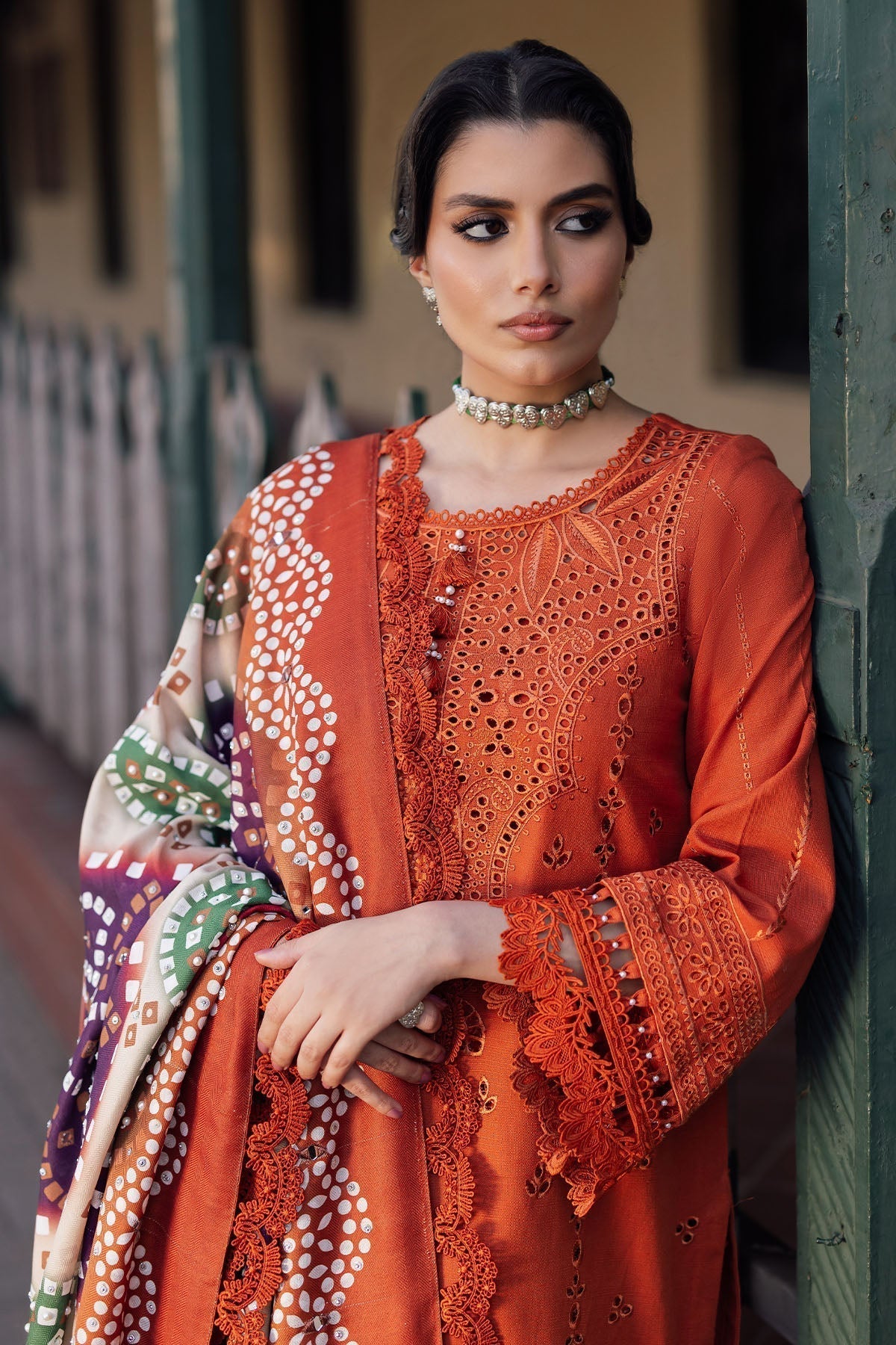 Nureh | Bazaar Winter 24 |  NE-116 - Designer Dress with Intricate embroidery and embellishments. Shop elegent wedding dress at Maria Faisal.