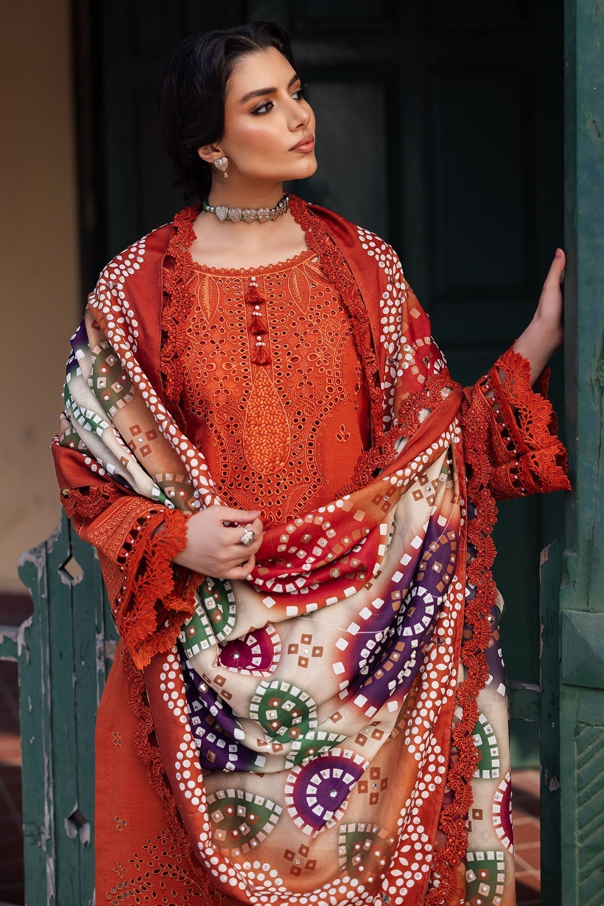 Nureh | Bazaar Winter 24 |  NE-116 - Designer Dress with Intricate embroidery and embellishments. Shop elegent wedding dress at Maria Faisal.