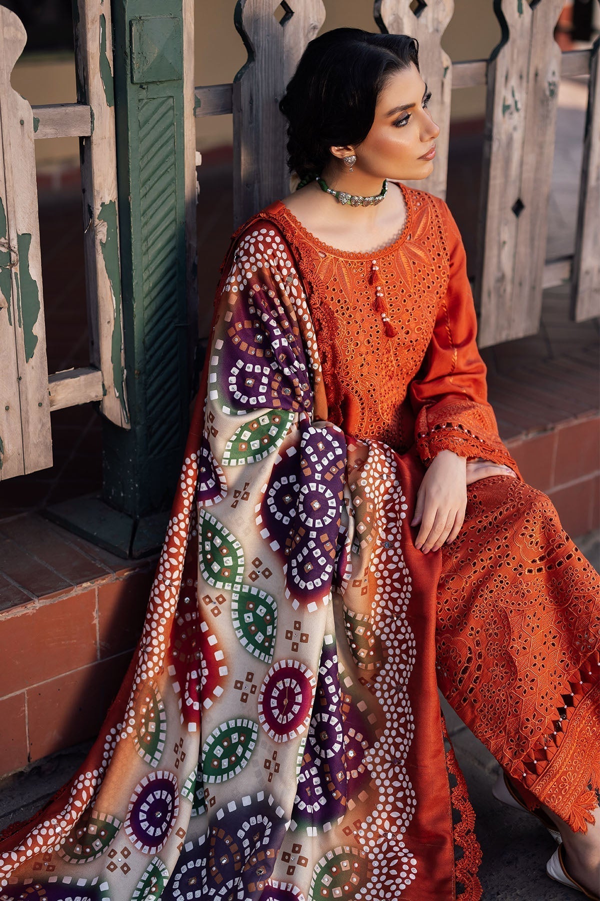 Nureh | Bazaar Winter 24 |  NE-116 - Designer Dress with Intricate embroidery and embellishments. Shop elegent wedding dress at Maria Faisal.