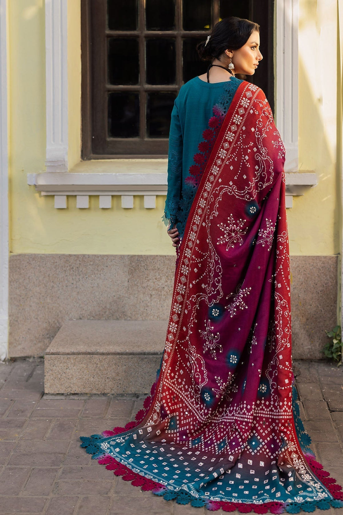 Nureh | Bazaar Winter 24 |  NE-112 - Designer Dress with Intricate embroidery and embellishments. Shop elegent wedding dress at Maria Faisal.