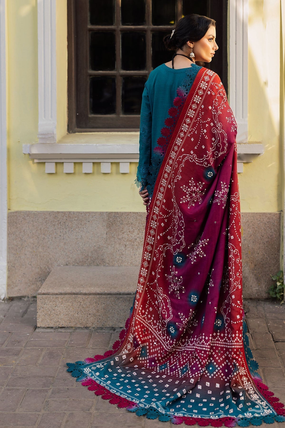 Nureh | Bazaar Winter 24 |  NE-112 - Designer Dress with Intricate embroidery and embellishments. Shop elegent wedding dress at Maria Faisal.