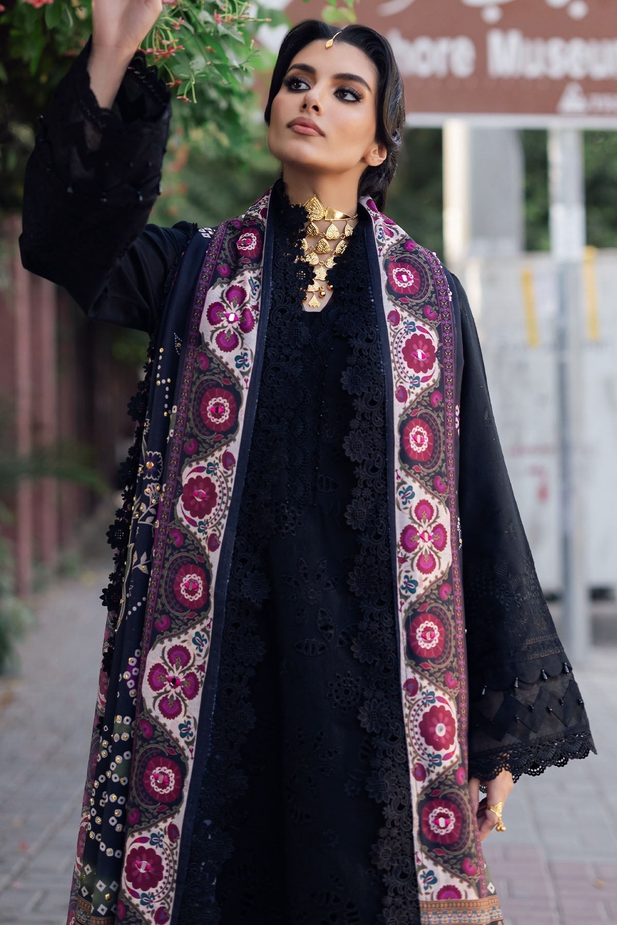 Nureh | Bazaar Winter 24 |  NE-115 - Designer Dress with Intricate embroidery and embellishments. Shop elegent wedding dress at Maria Faisal.