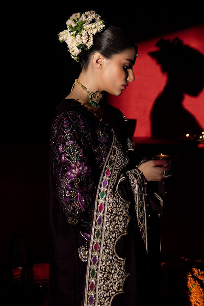 Nureh | Maya Velvet |  NW-91 - Designer Dress with Intricate embroidery and embellishments. Shop elegent wedding dress at Maria Faisal.