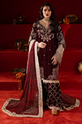 Nureh | Maya Velvet |  NW-89 - Designer Dress with Intricate embroidery and embellishments. Shop elegent wedding dress at Maria Faisal.