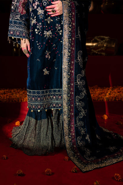 Nureh | Maya Velvet |  NW-90 - Designer Dress with Intricate embroidery and embellishments. Shop elegent wedding dress at Maria Faisal.