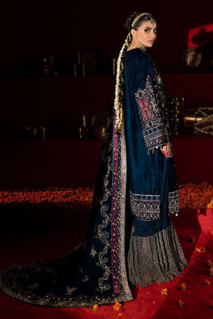 Nureh | Maya Velvet |  NW-90 - Designer Dress with Intricate embroidery and embellishments. Shop elegent wedding dress at Maria Faisal.