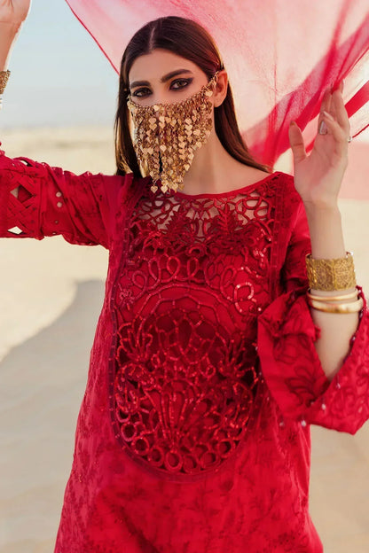 Nureh | Sehra Swiss Voil Lawn | AURORA - NE-79 - Ladies Clothes - Maria Faisal