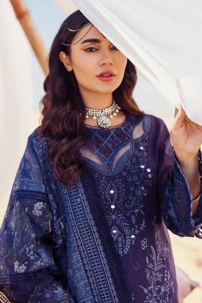 Nureh | Sehra Swiss Voil Lawn | NILE BLUE - NE-77 - Ladies Clothes - Maria Faisal
