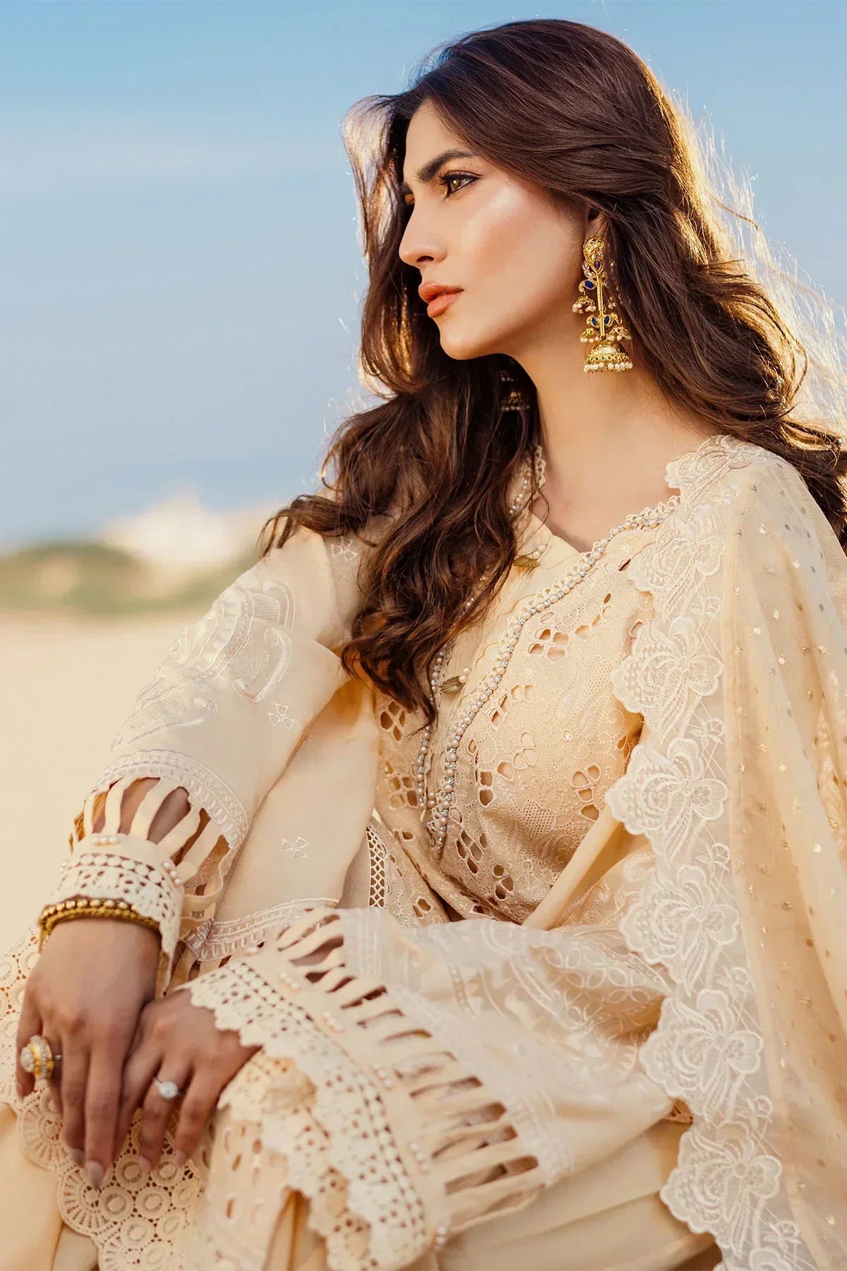 Nureh | Sehra Swiss Voil Lawn | FEROCE - NE-74 - Ladies Clothes - Maria Faisal