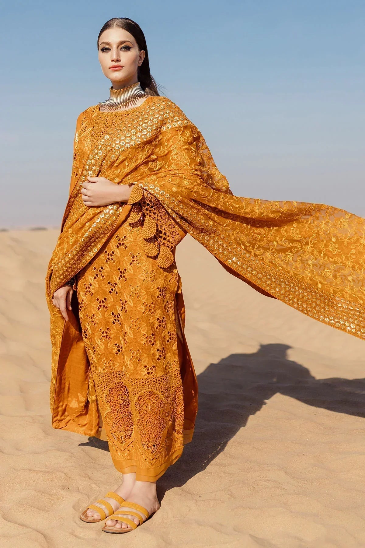 Nureh | Sehra Swiss Voil Lawn | MEEHA - NE-75 - Ladies Clothes - Maria Faisal