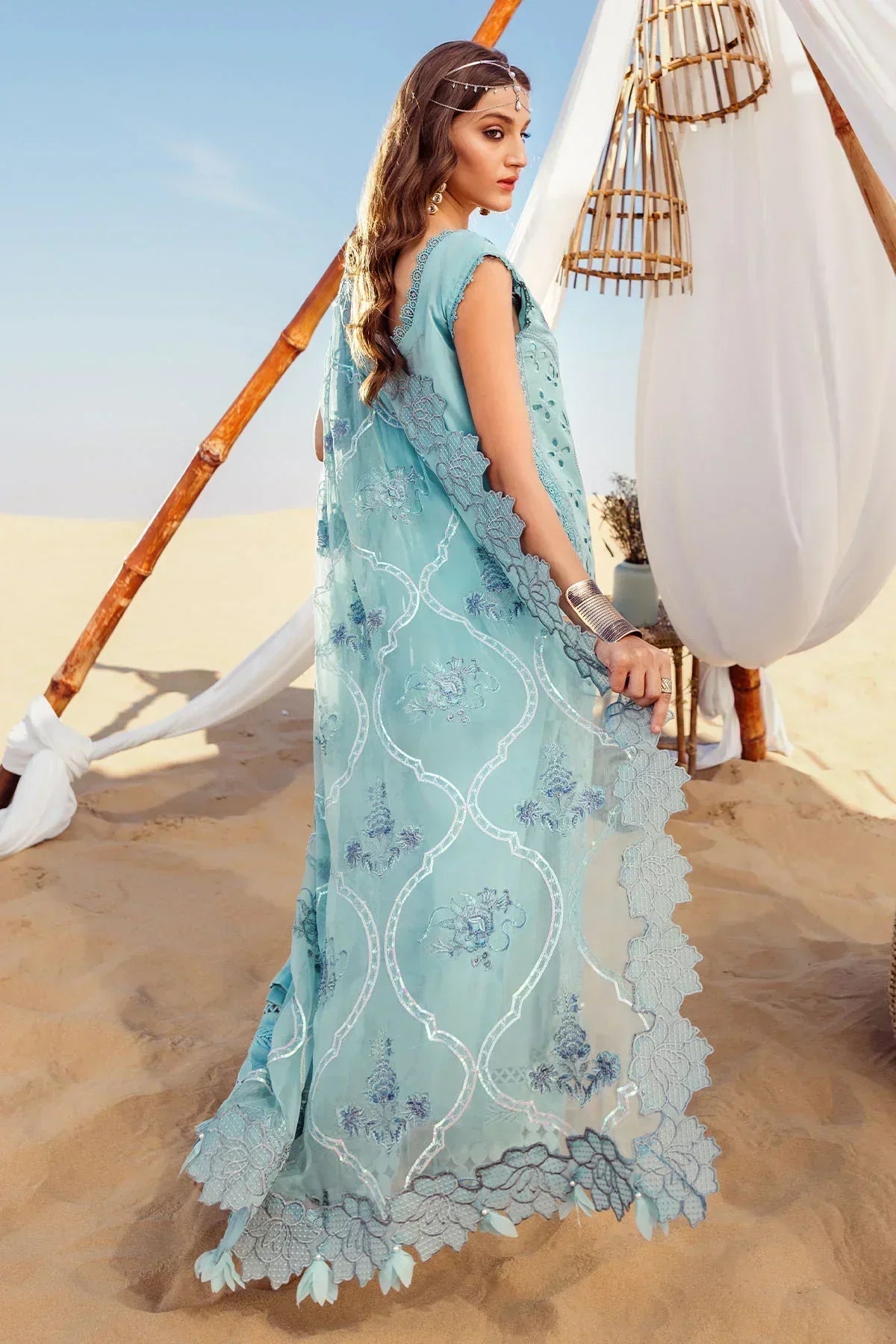 Nureh | Sehra Swiss Voil Lawn | AROOSH - NE-76 - Ladies Clothes - Maria Faisal