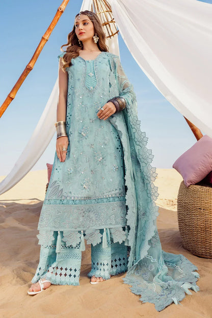 Nureh | Sehra Swiss Voil Lawn | AROOSH - NE-76 - Ladies Clothes - Maria Faisal