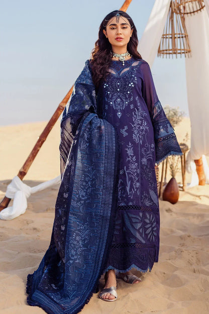 Nureh | Sehra Swiss Voil Lawn | NILE BLUE - NE-77 - Ladies Clothes - Maria Faisal