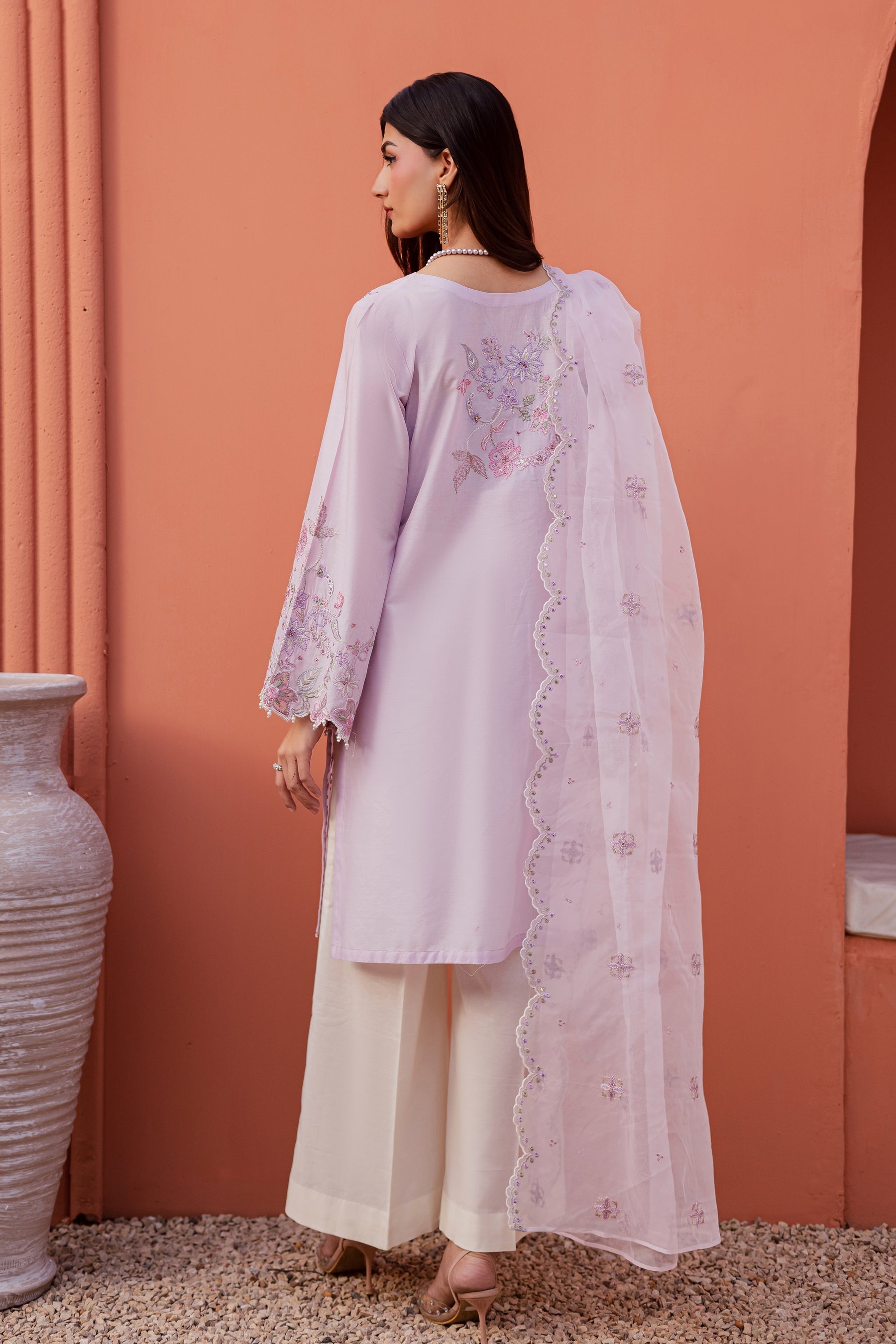 Batik | Festive Eid 26 | Jheel - Luxury Dress - available at Maria Faisal in UK and USA.