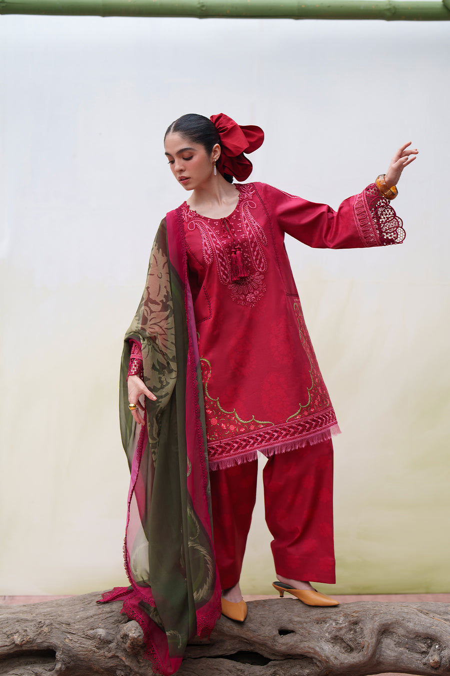 Saira Rizwan | Laanem SS 26 | NAYRA-A-SRL26-01 - Luxury Dress - available at Maria Faisal in UK and USA.