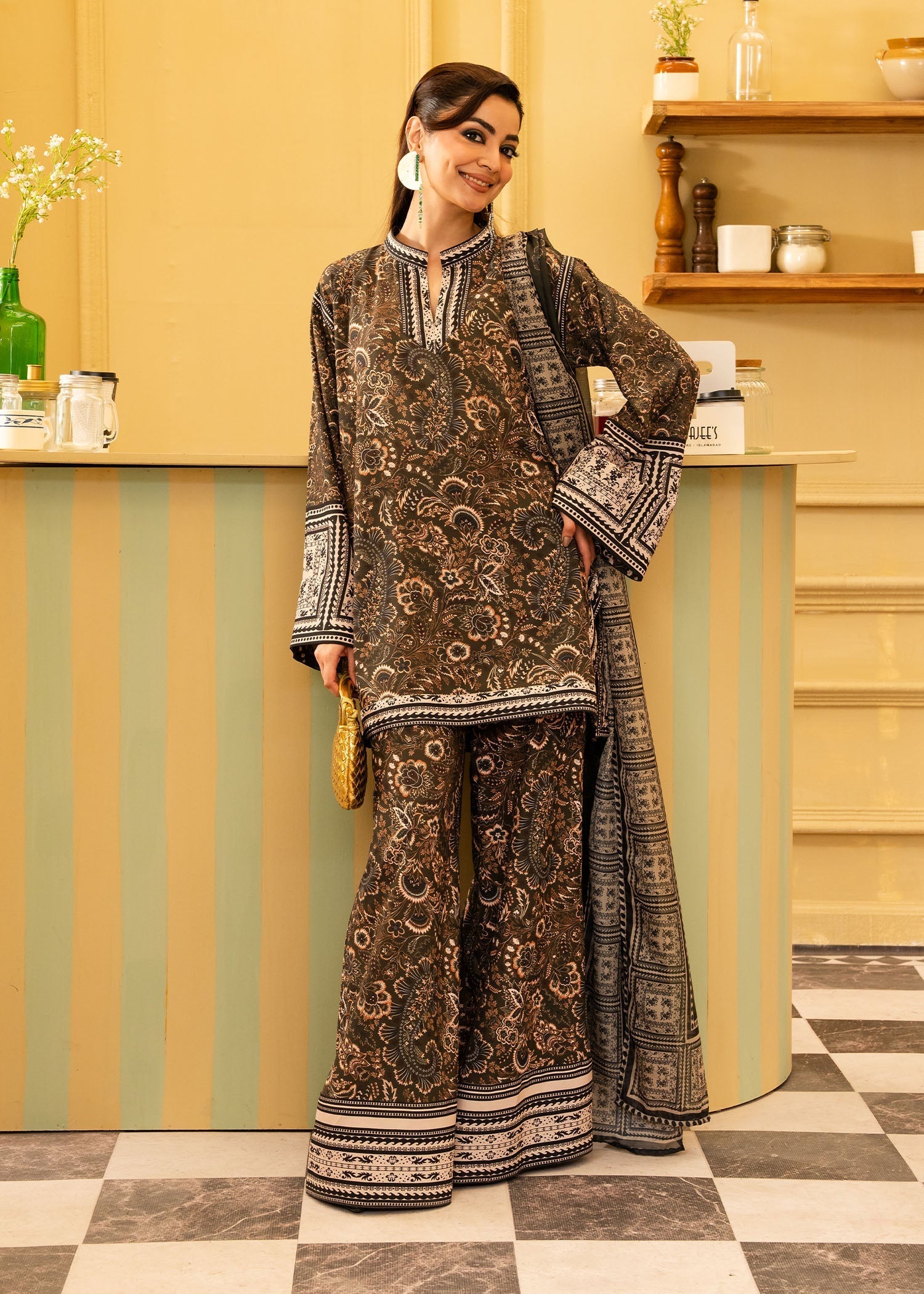 Maria Osama Khan | Retro 26 | Solene - Luxury Dress - available at Maria Faisal in UK and USA.