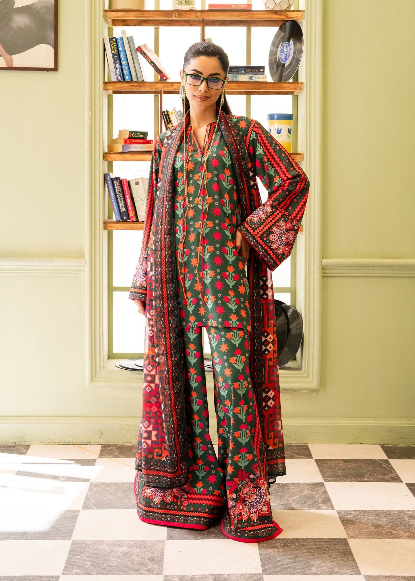 Maria Osama Khan | Retro 26 | Bloom - Luxury Dress - available at Maria Faisal in UK and USA.