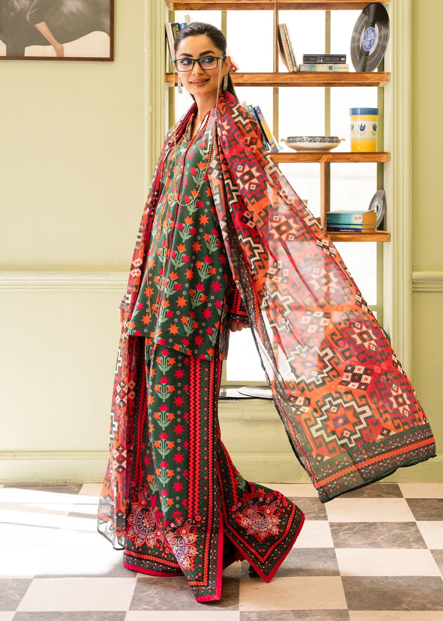 Maria Osama Khan | Retro 26 | Bloom - Luxury Dress - available at Maria Faisal in UK and USA.