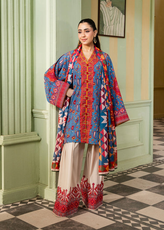 Maria Osama Khan | Retro 26 | Celeste - Luxury Dress - available at Maria Faisal in UK and USA.