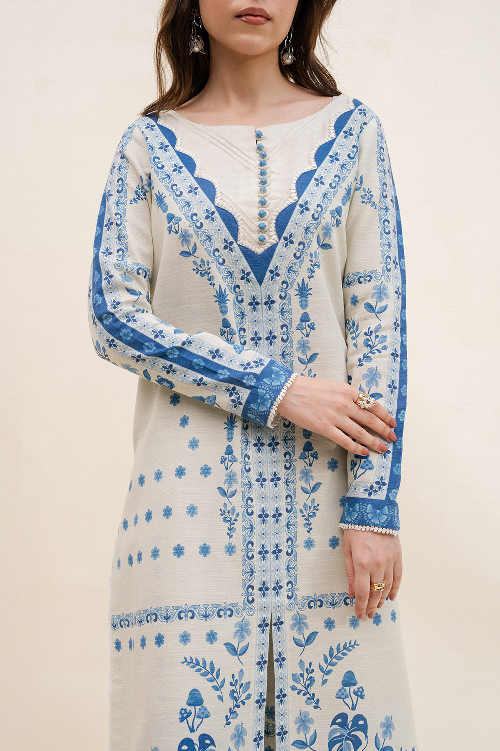 COCOA CALM - MWS5827 – authentic Pakistani dress from the Latte Layers Pret collection for women in the UK