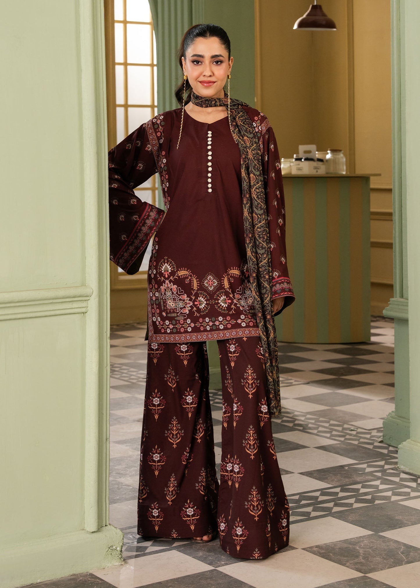 Maria Osama Khan | Retro 26 | Haze - Luxury Dress - available at Maria Faisal in UK and USA.