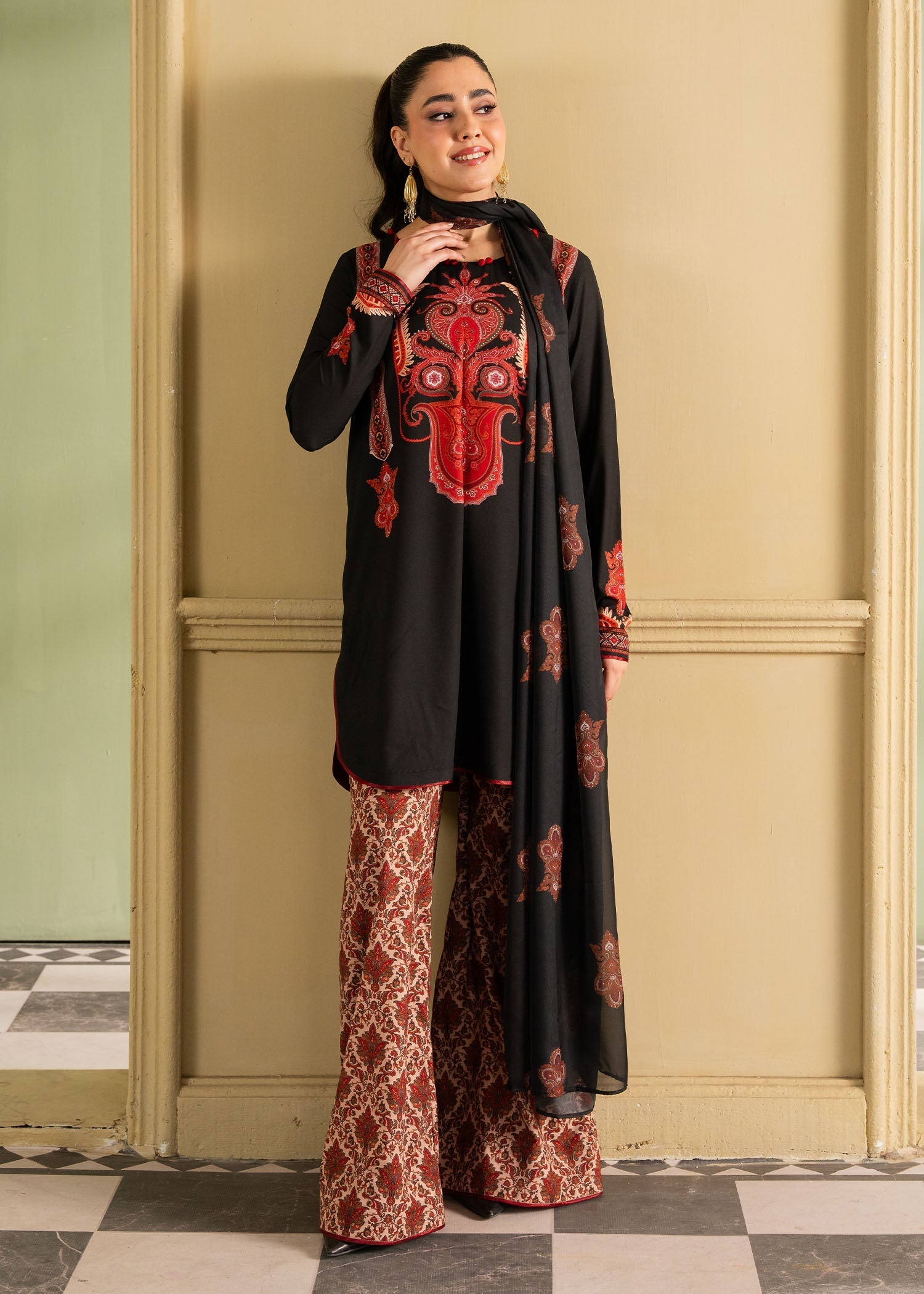Maria Osama Khan | Retro 26 | Fiora - Luxury Dress - available at Maria Faisal in UK and USA.