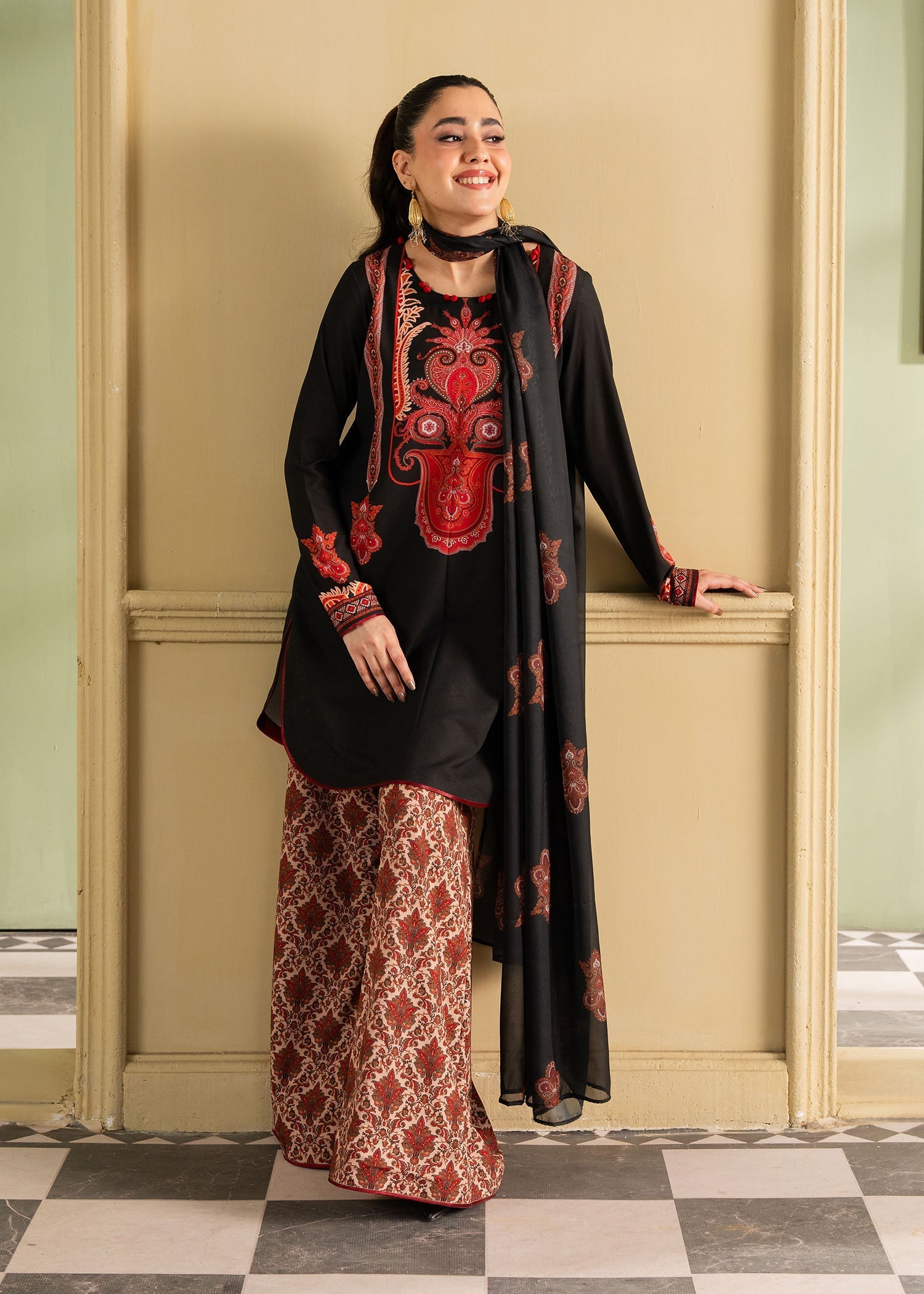 Maria Osama Khan | Retro 26 | Fiora - Luxury Dress - available at Maria Faisal in UK and USA.