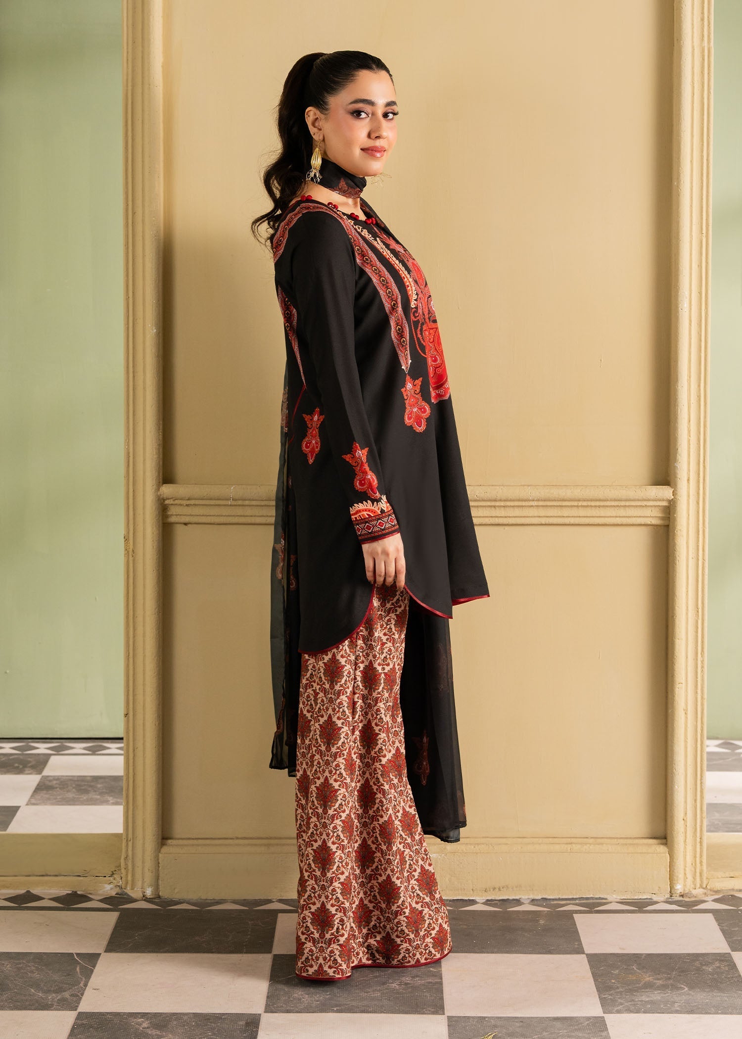 Maria Osama Khan | Retro 26 | Fiora - Luxury Dress - available at Maria Faisal in UK and USA.