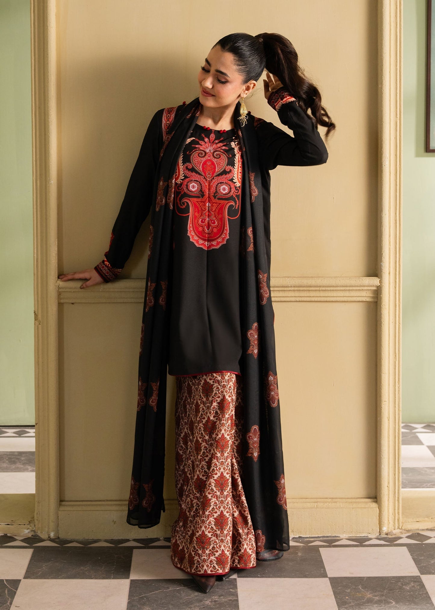 Maria Osama Khan | Retro 26 | Fiora - Luxury Dress - available at Maria Faisal in UK and USA.