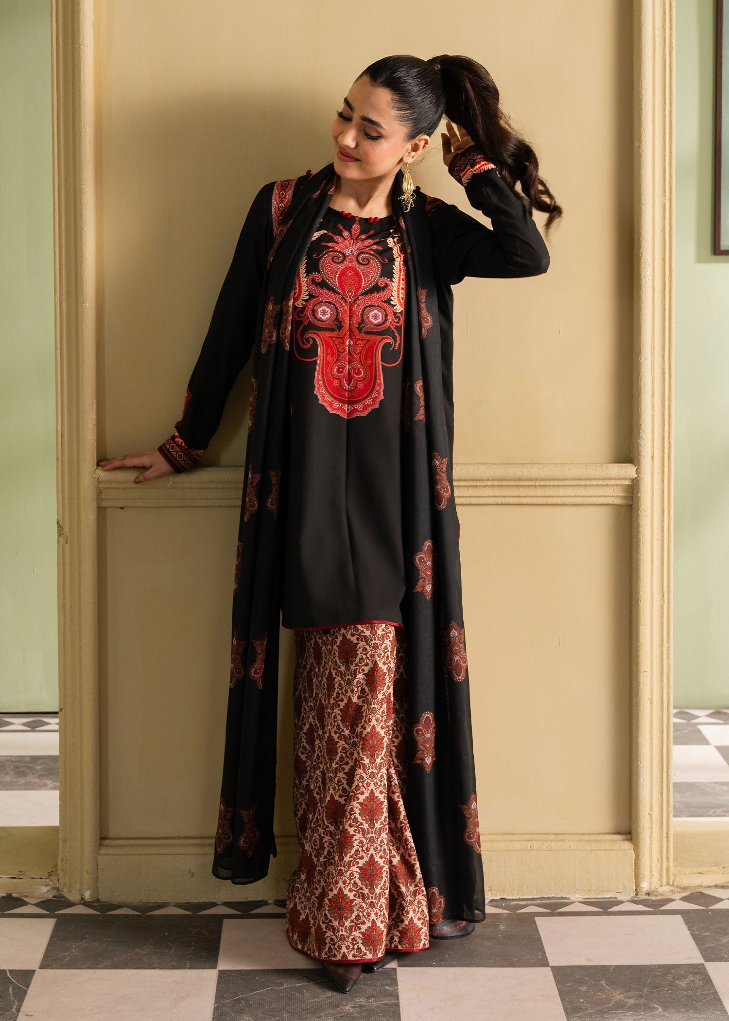 Maria Osama Khan | Retro 26 | Fiora - Luxury Dress - available at Maria Faisal in UK and USA.