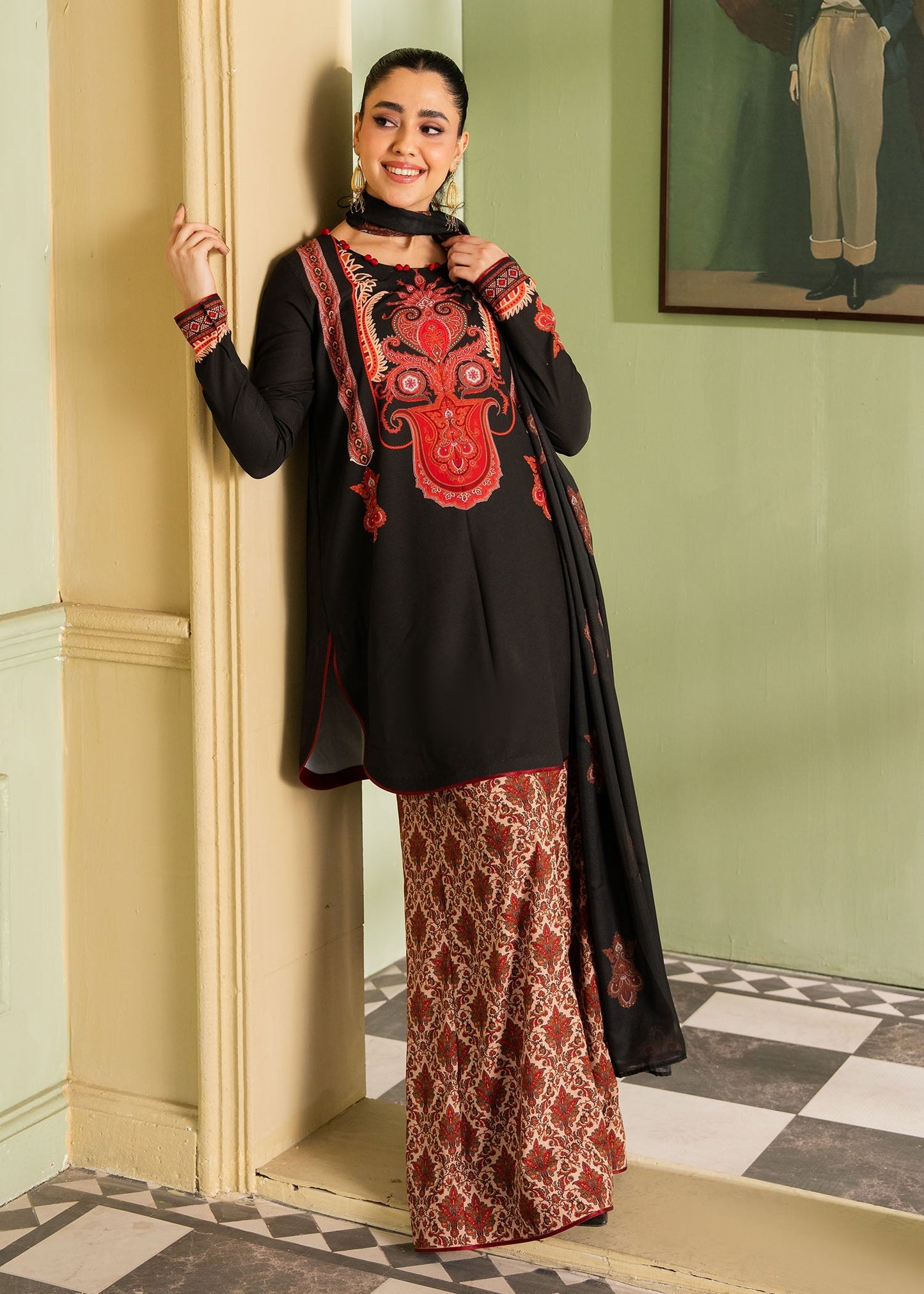 Maria Osama Khan | Retro 26 | Fiora - Luxury Dress - available at Maria Faisal in UK and USA.