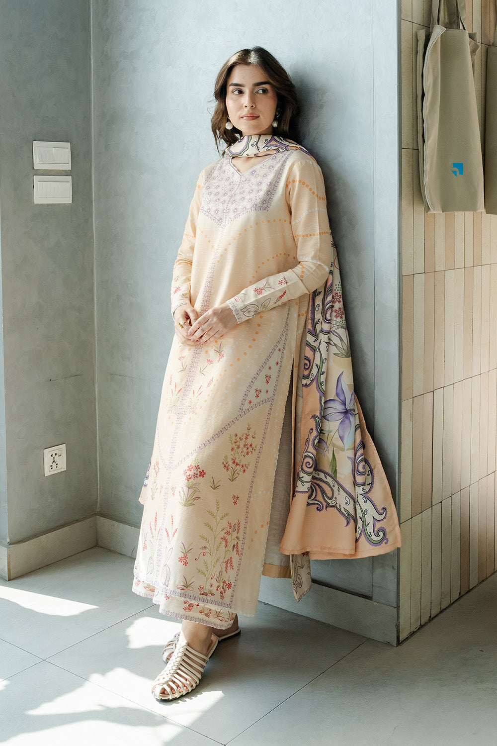 SILKEN STEAM - MWS5829 – authentic Pakistani dress from the Latte Layers Pret collection for women in the UK