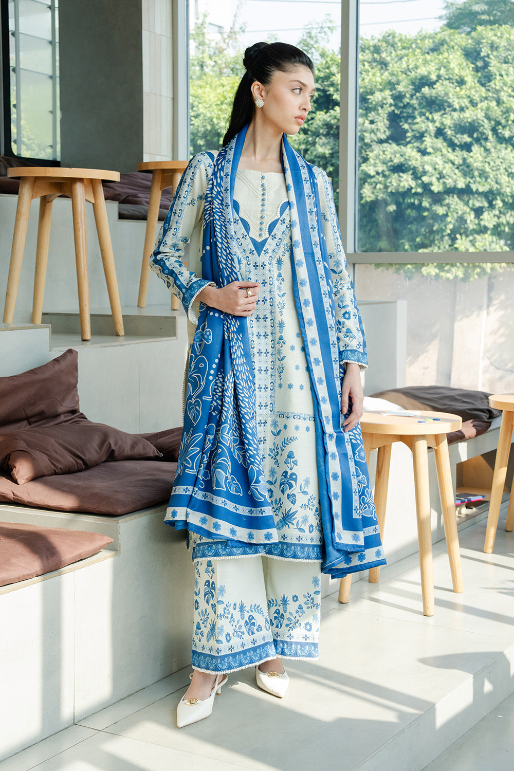 COCOA CALM - MWS5827 – authentic Pakistani dress from the Latte Layers Pret collection for women in the UK