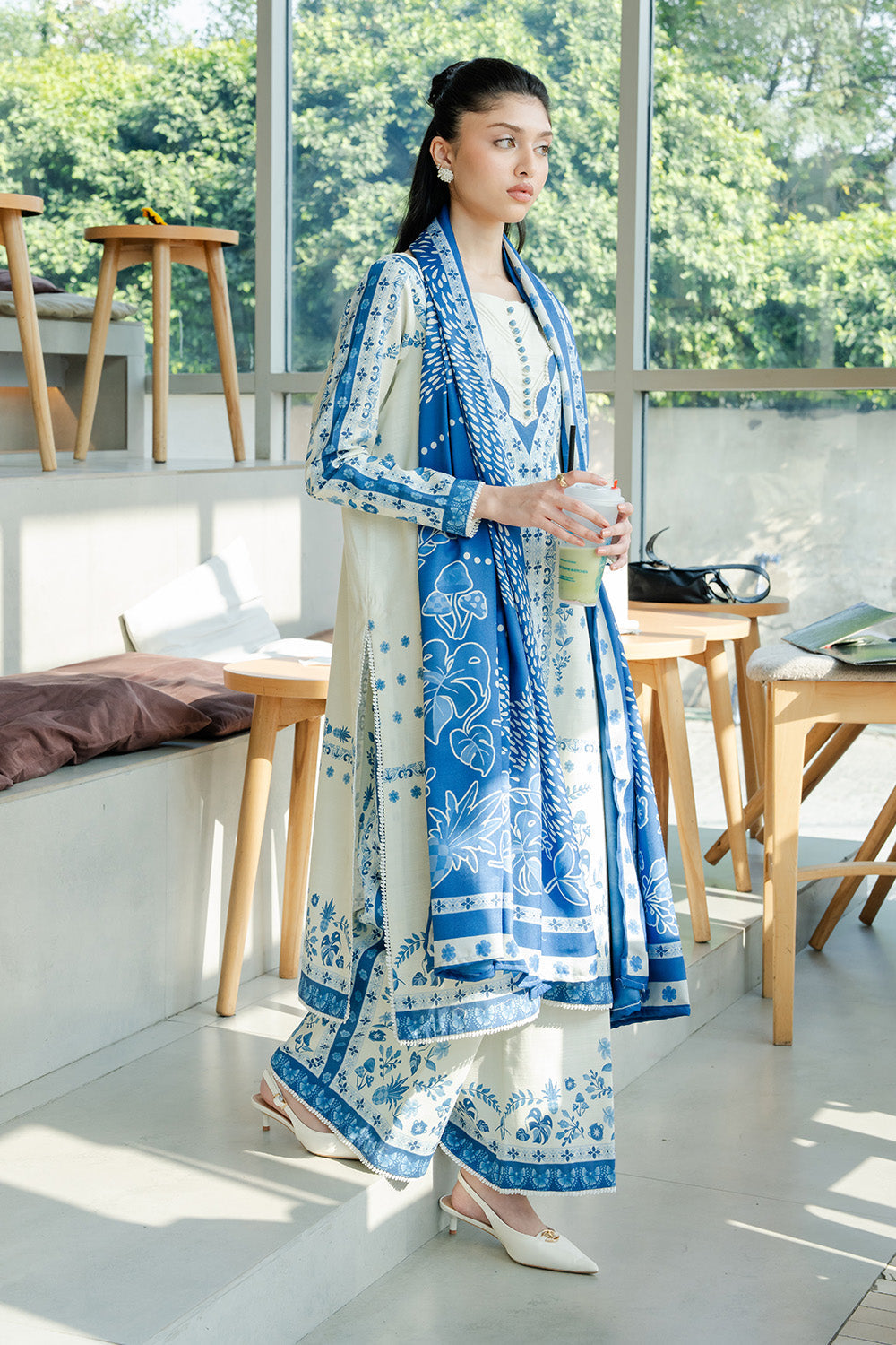 COCOA CALM - MWS5827 – authentic Pakistani dress from the Latte Layers Pret collection for women in the UK