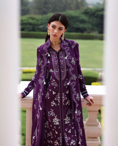Republic Womenswear | Lilas Lawn 26 | Olyra - Luxury Dress - available at Maria Faisal in UK and USA.