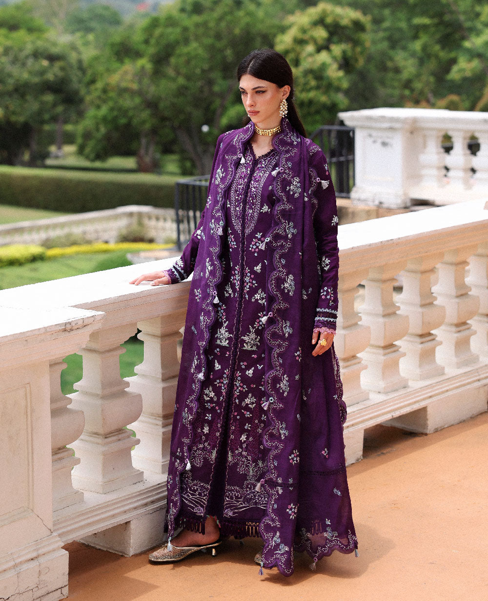 Republic Womenswear | Lilas Lawn 26 | Olyra - Luxury Dress - available at Maria Faisal in UK and USA.